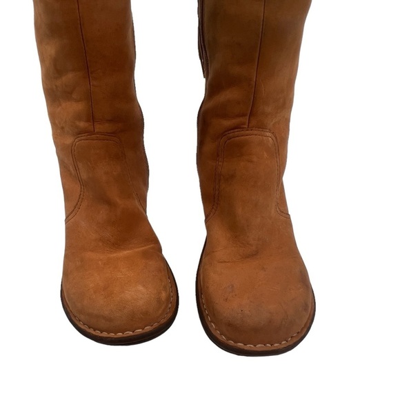 UGG Tan Ankle Boots with Knit Cuff - Picture 3 of 8